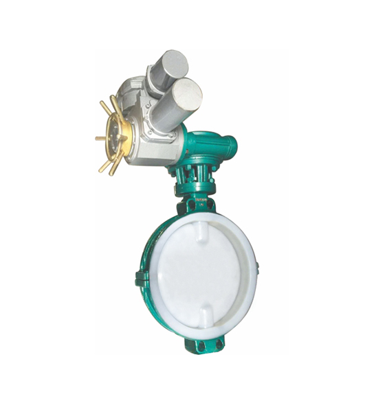 襯氟電動蝶閥（對夾式）